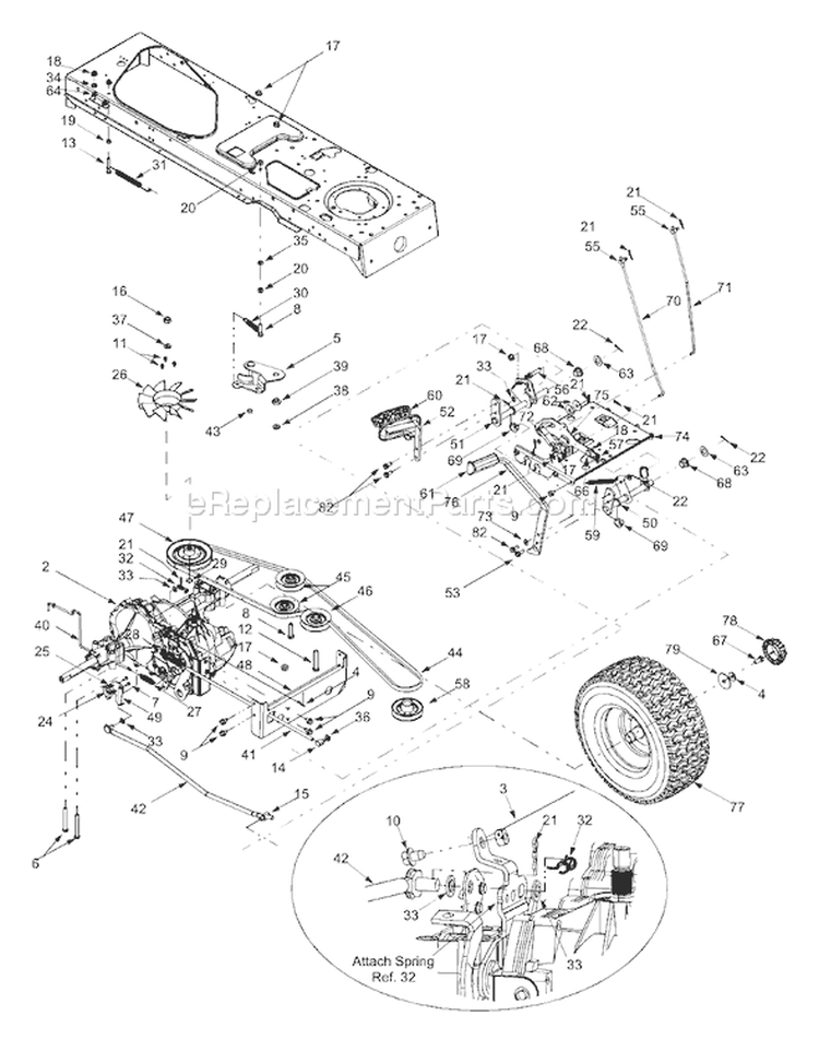 Page C Diagram and Parts List for 13AT614H401 2003 Yard Man Lawn Tractor
